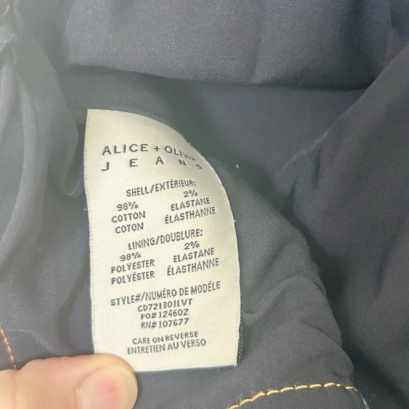 Alice + Olivia Denim Front Zip Halter Neck Jumpsuit - Picture 5 of 11